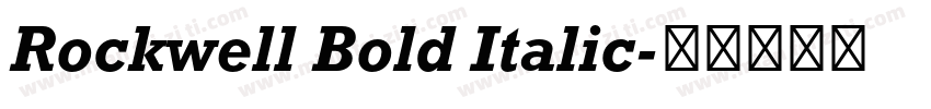 Rockwell Bold Italic字体转换